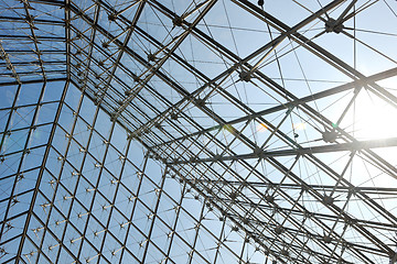 Image showing Metal roof top structure with glass construction