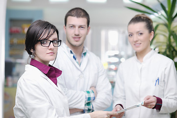 Image showing pharmacy drugstore people team