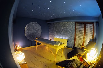 Image showing massage room in spa saloon