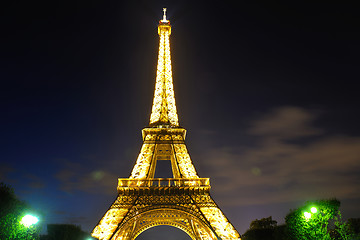 Image showing eiffet tower in paris at night