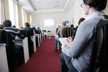 Image showing business people group on seminar