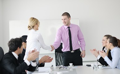 Image showing Group of young business people at meeting