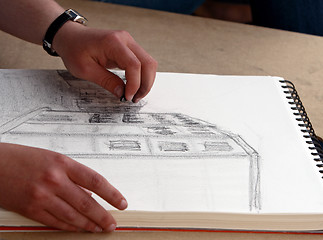 Image showing Sketching