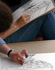 Image showing Sketching