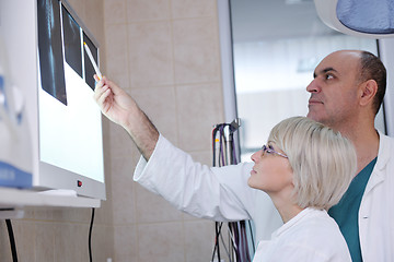 Image showing veterinarian and assistant in a small animal clinic