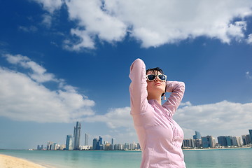 Image showing happy tourist woman