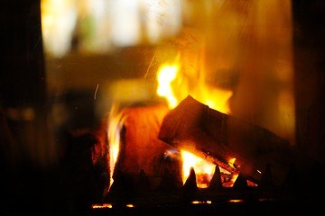 Image showing fireplace flame background