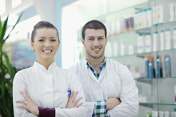 Image showing pharmacy drugstore people team