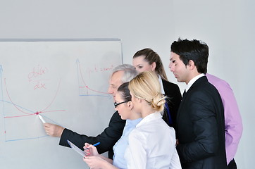 Image showing Senior business man giving a presentation