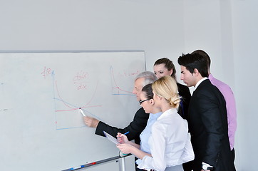 Image showing Senior business man giving a presentation