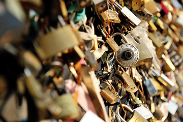 Image showing Love locks in Paris