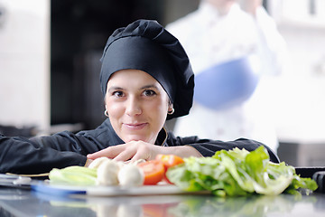 Image showing chef preparing meal