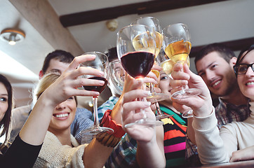 Image showing Group of happy young people