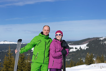 Image showing couple winter ski