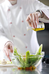 Image showing chef preparing meal