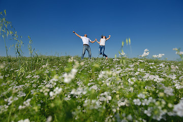 Image showing happy couple in wheat field