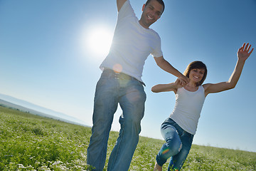 Image showing happy couple in wheat field