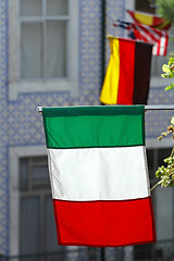 Image showing European flags