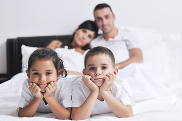 Image showing happy young Family in their bedroom