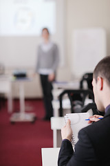 Image showing business man on seminar