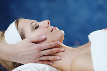 Image showing Beautiful young woman in spa