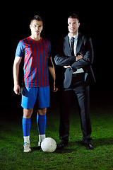 Image showing professional sport manager and coach