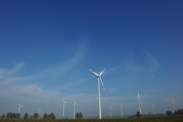 Image showing wind turbine generating eco electricity