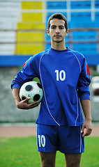 Image showing soccer player portrait