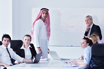 Image showing Arabic business man at meeting