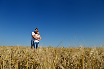 Image showing happy couple in wheat field