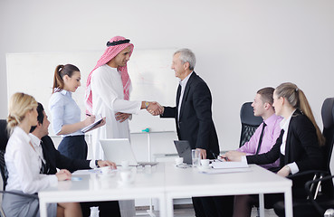 Image showing Arabic business man at meeting