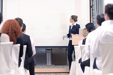 Image showing business woman giving presentation