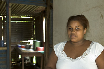 Image showing woman in native house