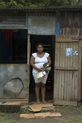 Image showing woman in native house