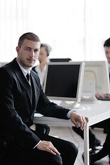 Image showing business people group working in customer and help desk office