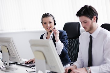 Image showing business people group working in customer and helpdesk office