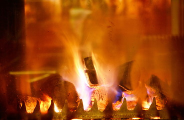 Image showing fireplace flame background