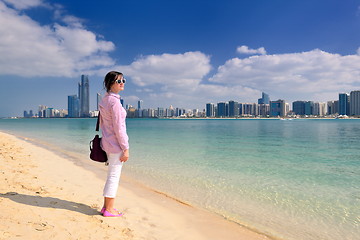 Image showing happy tourist woman