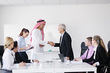 Image showing Arabic business man at meeting