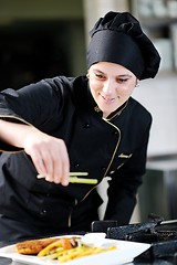 Image showing chef preparing meal