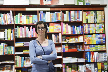 Image showing female in library