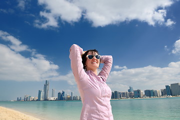 Image showing happy tourist woman