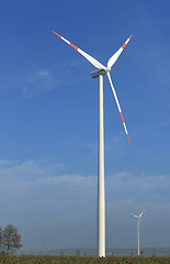 Image showing wind turbine generating eco electricity