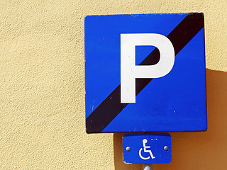 Image showing Handicap parking place