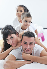 Image showing happy young Family in their bedroom