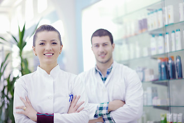 Image showing pharmacy drugstore people team