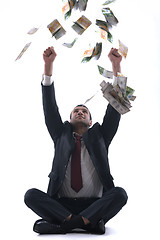 Image showing Business man holding money