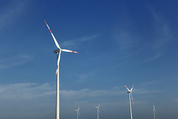 Image showing wind turbine generating eco electricity