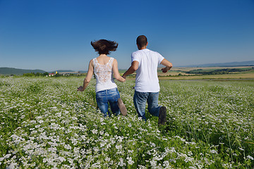 Image showing happy couple in wheat field