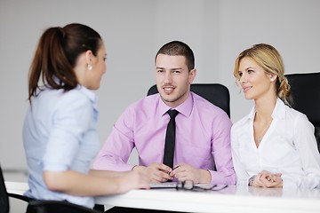 Image showing Group of young business people at meeting